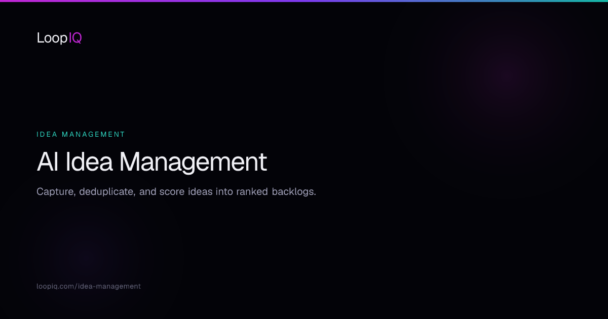 Idea Management Software to Prioritize the Right Work | LoopIQ